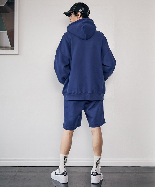 PBLIM（ページボーイリム）の「【PAGEBOYLIM】ウラキモウルーズハーフパンツ（スウェットパンツ・レディース・杢グレー/クリーム/グリーン/ブルー・MEDIUM/LARGE）」の7枚目の写真