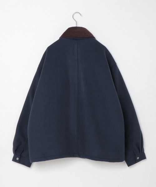 VENCEEXCHANGE(ヴァンスエクスチェンジ)の「ウールライクオーバーサイズミリタリージャケット /キルティング/薄中綿/トラッド/(ミリタリージャケット・メンズ・ネイビー/オリーブ・M/L)」の14枚目の写真