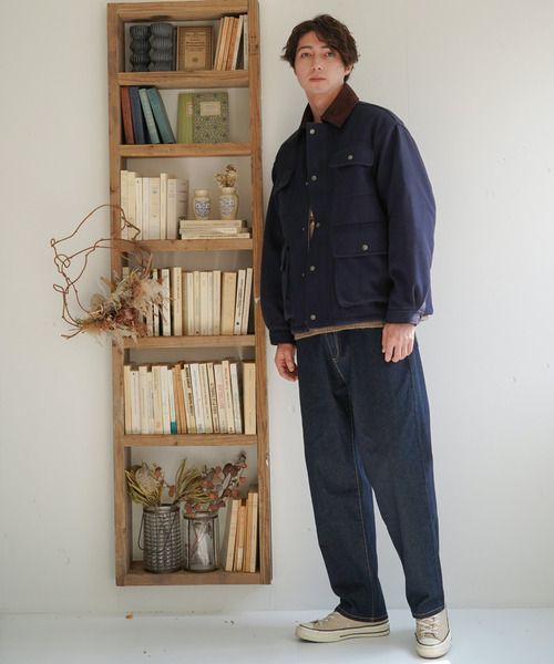 VENCEEXCHANGE(ヴァンスエクスチェンジ)の「ウールライクオーバーサイズミリタリージャケット /キルティング/薄中綿/トラッド/(ミリタリージャケット・メンズ・ネイビー/オリーブ・M/L)」の20枚目の写真