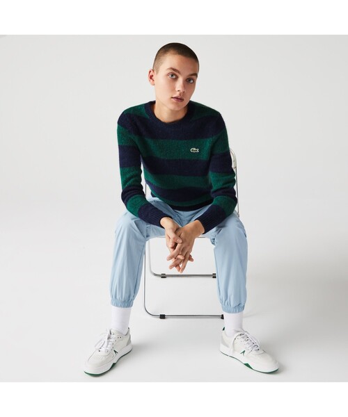 LACOSTE（ラコステ）の「アルパカブレンドクルーネックストライプ