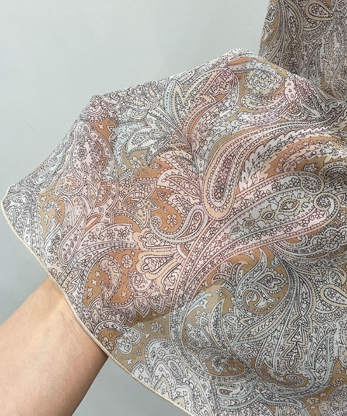 DIARIUM(ディアリウム)の「ペイズリーシフォンラッフルスカート(スカート・レディース・ベージュ/オレンジ・M)」の16枚目の写真