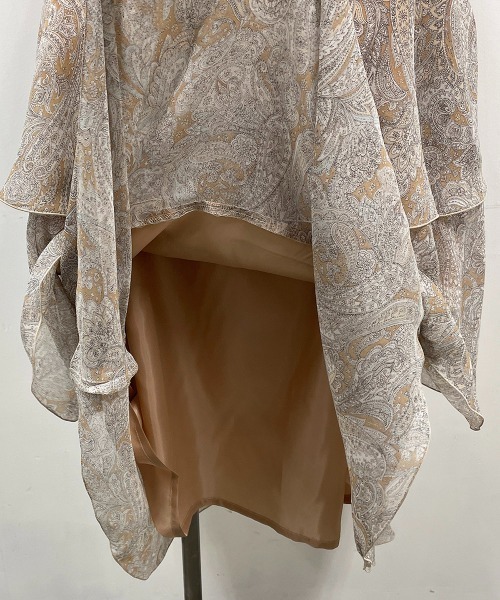 DIARIUM(ディアリウム)の「ペイズリーシフォンラッフルスカート(スカート・レディース・ベージュ/オレンジ・M)」の15枚目の写真