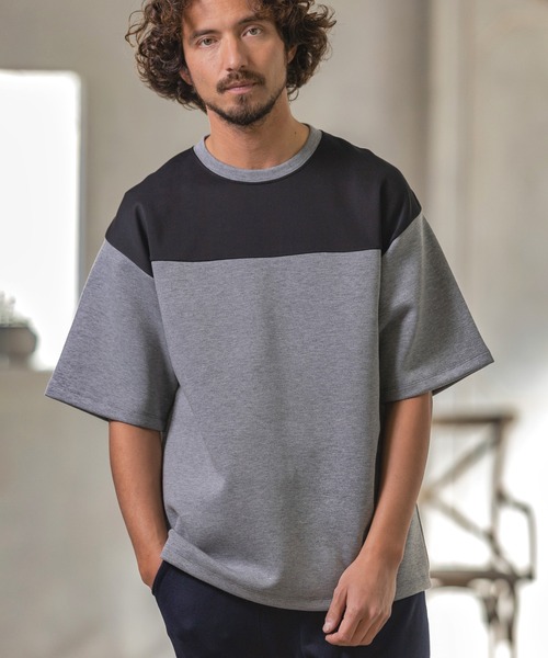 Magine(マージン)の「mt7635-FOOTBALL LIKE TEE Tシャツ(Tシャツ/カットソー・メンズ・ミックスグレー/ホワイト×ブラック/オリーブ×ブラック・48/44/46)」の9枚目の写真