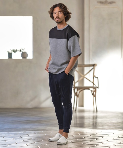 Magine(マージン)の「mt7635-FOOTBALL LIKE TEE Tシャツ(Tシャツ/カットソー・メンズ・ミックスグレー/ホワイト×ブラック/オリーブ×ブラック・48/44/46)」の6枚目の写真