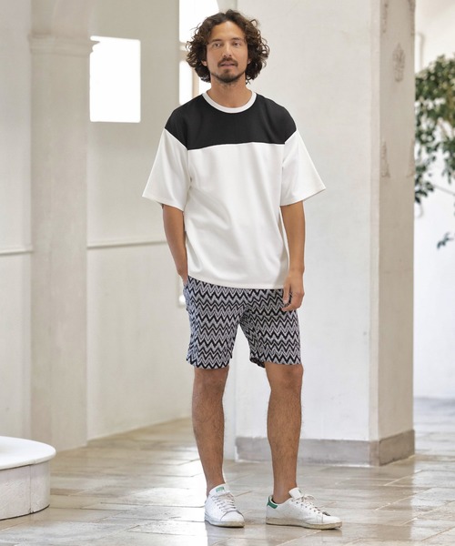 Magine(マージン)の「mt7635-FOOTBALL LIKE TEE Tシャツ(Tシャツ/カットソー・メンズ・ミックスグレー/ホワイト×ブラック/オリーブ×ブラック・48/44/46)」の21枚目の写真