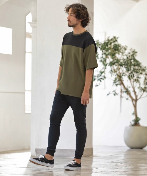 Magine(マージン)の「mt7635-FOOTBALL LIKE TEE Tシャツ(Tシャツ/カットソー・メンズ・ミックスグレー/ホワイト×ブラック/オリーブ×ブラック・48/44/46)」の14枚目の写真