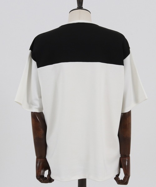 Magine(マージン)の「mt7635-FOOTBALL LIKE TEE Tシャツ(Tシャツ/カットソー・メンズ・ミックスグレー/ホワイト×ブラック/オリーブ×ブラック・48/44/46)」の7枚目の写真