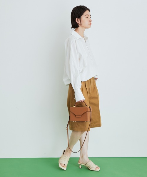 ADAM ET ROPE'（アダムエロペ）の「【サステナブル】リサイクルレザーバニティバッグ（ショルダーバッグ・レディース・ブラック/ダークブラウン・FREE）」の12枚目の写真