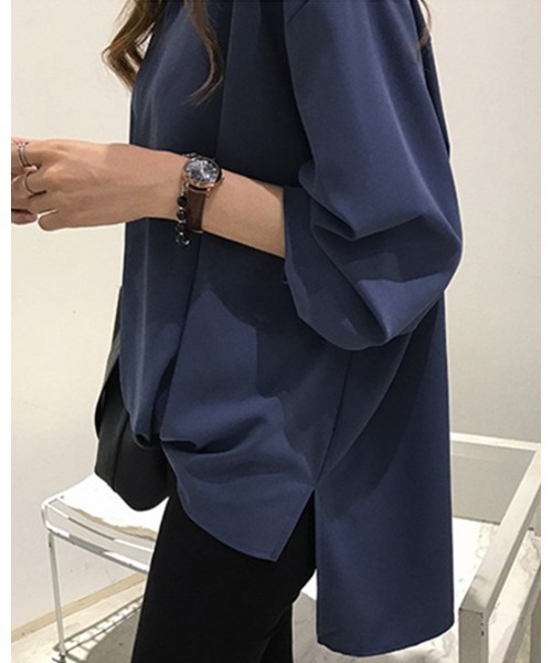Ritzy(リッツィー)の「スキッパー衿ブラウス(シャツ/ブラウス・レディース・ネイビー/グリーン/ホワイト・M/L)」の18枚目の写真