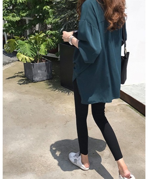 Ritzy(リッツィー)の「スキッパー衿ブラウス(シャツ/ブラウス・レディース・ネイビー/グリーン/ホワイト・M/L)」の22枚目の写真