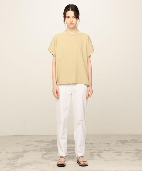 TOMORROWLAND （トゥモローランド）の「コットンジャージー ワイドプルオーバー（Tシャツ/カットソー・レディース・ホワイト/ライトイエロー/ライトベージュ・S）」の4枚目の写真