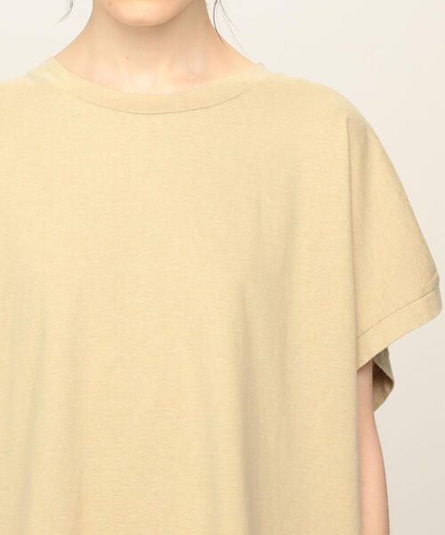 TOMORROWLAND （トゥモローランド）の「コットンジャージー ワイドプルオーバー（Tシャツ/カットソー・レディース・ホワイト/ライトイエロー/ライトベージュ・S）」の9枚目の写真