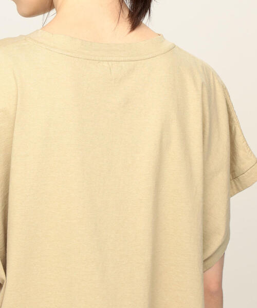 TOMORROWLAND （トゥモローランド）の「コットンジャージー ワイドプルオーバー（Tシャツ/カットソー・レディース・ホワイト/ライトイエロー/ライトベージュ・S）」の10枚目の写真