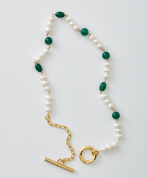 LiNoH(リノー)の「PEARL×NATURAL STONE NECKLACE(ネックレス・メンズ・ブルー/グリーン・FREE)」の19枚目の写真