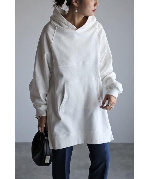 Bonjour Sagan（ボンジュールサガン）の「サイドジップステッチデザインパーカー（パーカー・レディース・チャコールグレー/グレー/オフホワイト・FREE）」の2枚目の写真