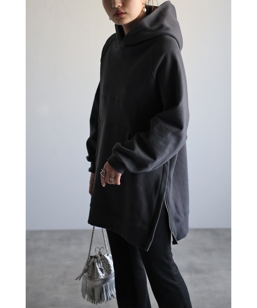 Bonjour Sagan（ボンジュールサガン）の「サイドジップステッチデザインパーカー（パーカー・レディース・チャコールグレー/グレー/オフホワイト・FREE）」の12枚目の写真