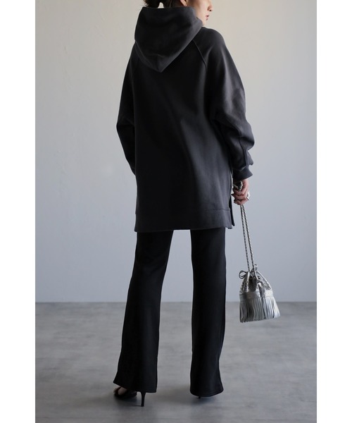 Bonjour Sagan（ボンジュールサガン）の「サイドジップステッチデザインパーカー（パーカー・レディース・チャコールグレー/グレー/オフホワイト・FREE）」の13枚目の写真