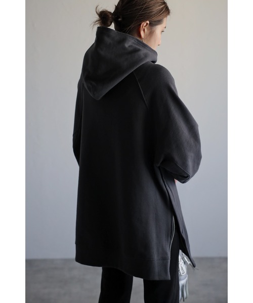 Bonjour Sagan（ボンジュールサガン）の「サイドジップステッチデザインパーカー（パーカー・レディース・チャコールグレー/グレー/オフホワイト・FREE）」の14枚目の写真