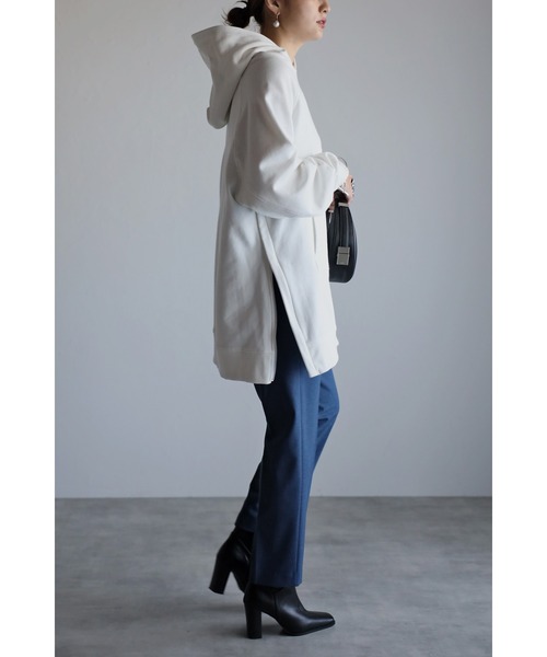 Bonjour Sagan（ボンジュールサガン）の「サイドジップステッチデザインパーカー（パーカー・レディース・チャコールグレー/グレー/オフホワイト・FREE）」の6枚目の写真