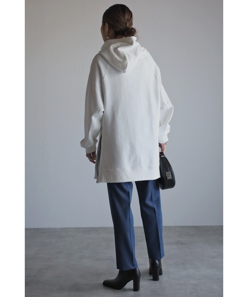 Bonjour Sagan（ボンジュールサガン）の「サイドジップステッチデザインパーカー（パーカー・レディース・チャコールグレー/グレー/オフホワイト・FREE）」の8枚目の写真