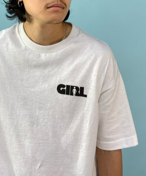girl(ガール)の「【ムラサキスポーツ別注】GIRL/ガール ビッグシルエット バックプリントTシャツ GW43MT01(Tシャツ/カットソー・メンズ・ホワイト/ブラック・XL/M/L)」の2枚目の写真