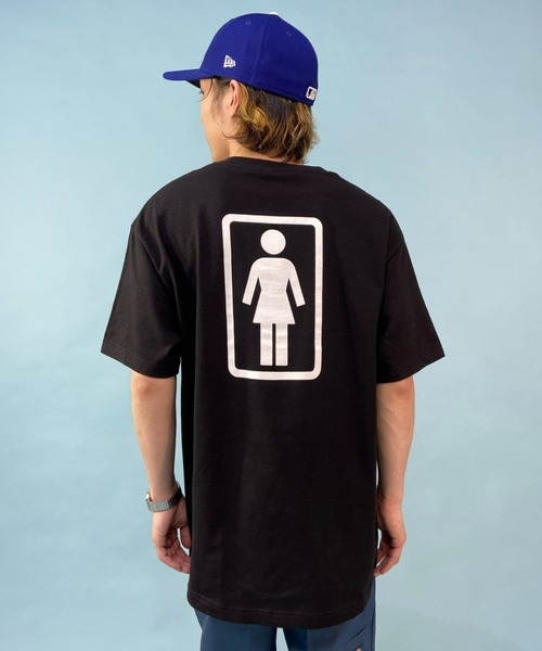 girl(ガール)の「【ムラサキスポーツ別注】GIRL/ガール ビッグシルエット バックプリントTシャツ GW43MT01(Tシャツ/カットソー・メンズ・ホワイト/ブラック・XL/M/L)」の1枚目の写真