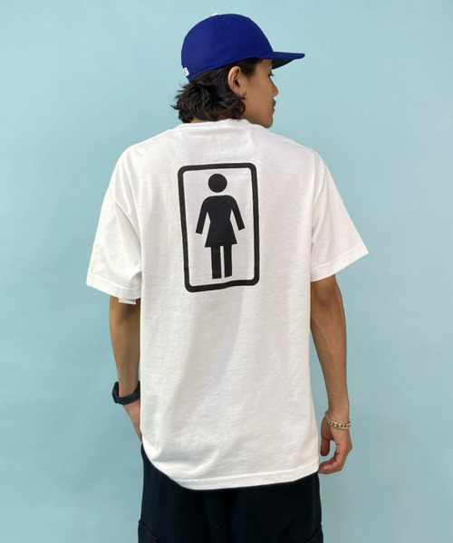 girl(ガール)の「【ムラサキスポーツ別注】GIRL/ガール ビッグシルエット バックプリントTシャツ GW43MT01(Tシャツ/カットソー・メンズ・ホワイト/ブラック・XL/M/L)」の10枚目の写真