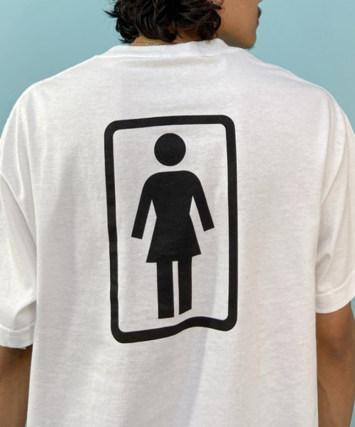 girl(ガール)の「【ムラサキスポーツ別注】GIRL/ガール ビッグシルエット バックプリントTシャツ GW43MT01(Tシャツ/カットソー・メンズ・ホワイト/ブラック・XL/M/L)」の11枚目の写真