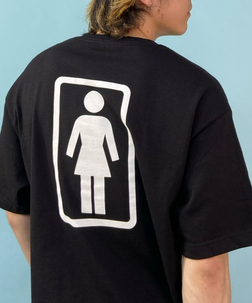 girl(ガール)の「【ムラサキスポーツ別注】GIRL/ガール ビッグシルエット バックプリントTシャツ GW43MT01(Tシャツ/カットソー・メンズ・ホワイト/ブラック・XL/M/L)」の16枚目の写真