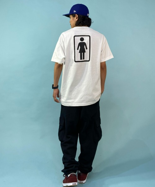 girl(ガール)の「【ムラサキスポーツ別注】GIRL/ガール ビッグシルエット バックプリントTシャツ GW43MT01(Tシャツ/カットソー・メンズ・ホワイト/ブラック・XL/M/L)」の13枚目の写真