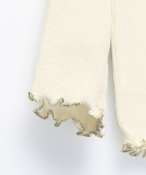 BRANSHES（ブランシェス）の「配色メロウストレッチテレコTシャツ（Tシャツ/カットソー・キッズ・アイボリー/ブラック/ラベンダー/その他・150/90/120/110/100/130/140）」の6枚目の写真