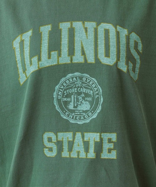 UNIVERSAL OVERALL(ユニバーサルオーバーオール)の「Curensology(カレンソロジー)/【UNIVERSAL OVERALL】別注ロゴTシャツ(Tシャツ/カットソー・レディース・チャコールグレー/グリーン/チャコール/パープル・FREE)」の12枚目の写真