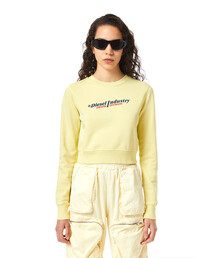 DIESEL | レディース スウェット ショート丈 クルーネック ロゴ(スウェット)