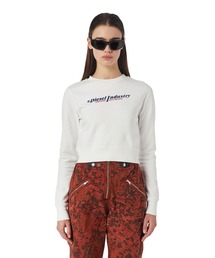 DIESEL | レディース スウェット ショート丈 クルーネック ロゴ(スウェット)