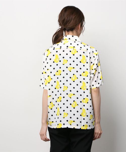 A BATHING APE(アベイシングエイプ)の「BAPE DOT OPEN COLLAR S/S SHIRT L(シャツ/ブラウス・レディース・ホワイト/ブラック・SMALL/X-SMALL)」の5枚目の写真