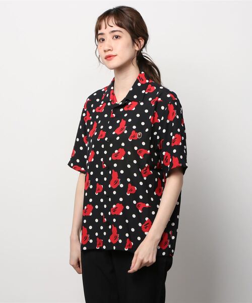 A BATHING APE(アベイシングエイプ)の「BAPE DOT OPEN COLLAR S/S SHIRT L(シャツ/ブラウス・レディース・ホワイト/ブラック・SMALL/X-SMALL)」の8枚目の写真