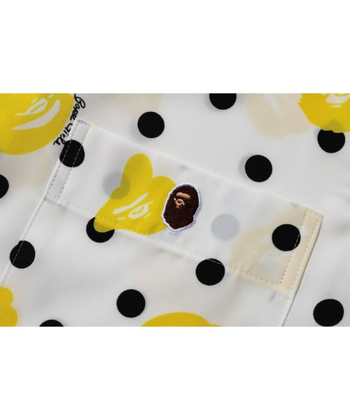 A BATHING APE(アベイシングエイプ)の「BAPE DOT OPEN COLLAR S/S SHIRT L(シャツ/ブラウス・レディース・ホワイト/ブラック・SMALL/X-SMALL)」の7枚目の写真