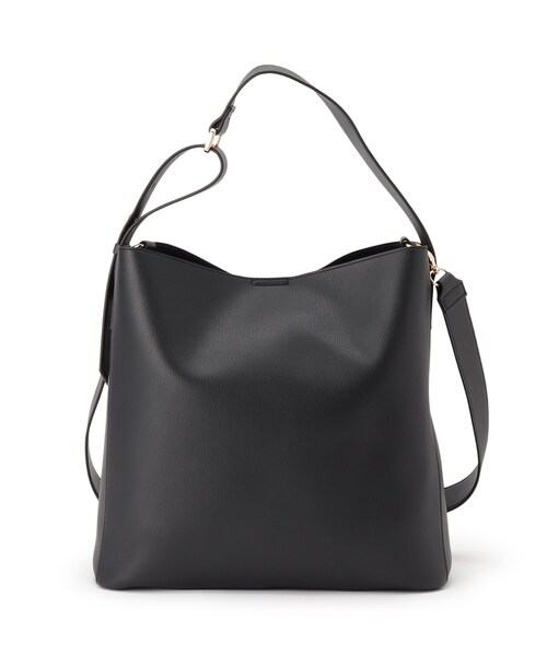 SOUP（スープ）の「◆ワンショルダーバッグ（ショルダーバッグ・レディース・ブラック/ライトベージュ・00）」の2枚目の写真