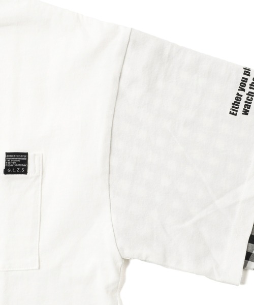GLAZOS(グラソス)の「天竺・チェックシャツレイヤード長袖Tシャツ(Tシャツ/カットソー・キッズ・ホワイト/チャコールグレー・130cm/140cm/150cm/160cm/170cm)」の17枚目の写真