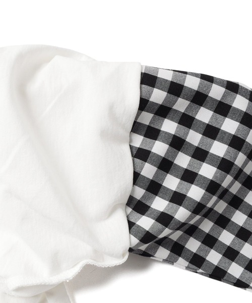 GLAZOS(グラソス)の「天竺・チェックシャツレイヤード長袖Tシャツ(Tシャツ/カットソー・キッズ・ホワイト/チャコールグレー・130cm/140cm/150cm/160cm/170cm)」の12枚目の写真