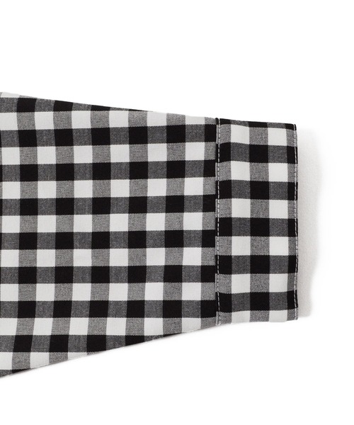 GLAZOS(グラソス)の「天竺・チェックシャツレイヤード長袖Tシャツ(Tシャツ/カットソー・キッズ・ホワイト/チャコールグレー・130cm/140cm/150cm/160cm/170cm)」の4枚目の写真