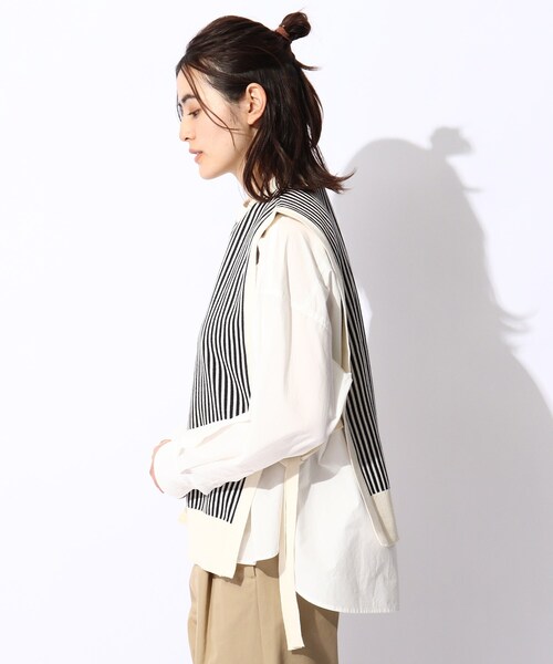 THE SHOP TK (ザ ショップ ティーケー )の「◆ストライプニットベスト(ベスト・レディース・ベージュ系2/ネイビー系2・12/13)」の6枚目の写真