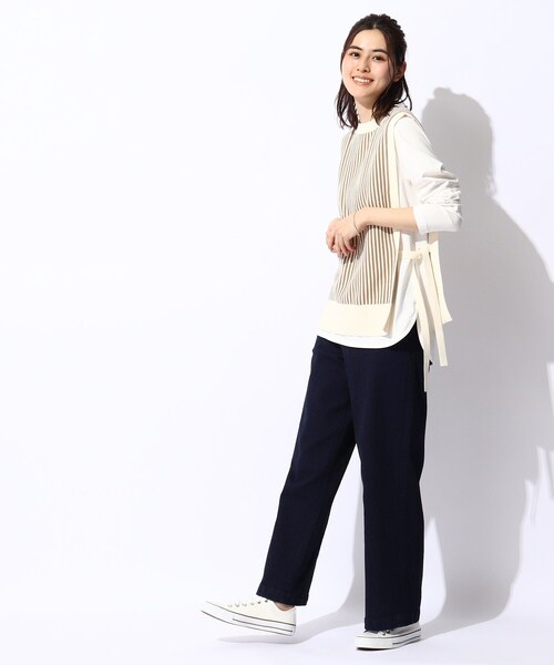THE SHOP TK (ザ ショップ ティーケー )の「◆ストライプニットベスト(ベスト・レディース・ベージュ系2/ネイビー系2・12/13)」の15枚目の写真