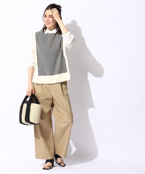THE SHOP TK (ザ ショップ ティーケー )の「◆ストライプニットベスト(ベスト・レディース・ベージュ系2/ネイビー系2・12/13)」の16枚目の写真