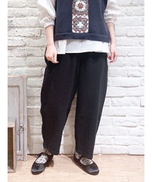 Samansa Mos2 | 麻綿ドビー織りパンツ(その他パンツ)