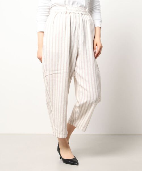 Samansa Mos2（サマンサ モスモス）の「麻綿ドビー織りパンツ（その他パンツ・レディース・ブラック/ベージュ/オフホワイト/ブルー・ﾌﾘ-）」の7枚目の写真