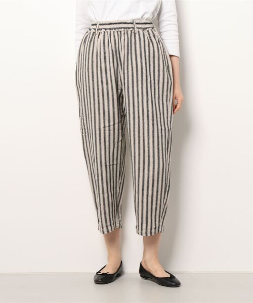 Samansa Mos2（サマンサ モスモス）の「麻綿ドビー織りパンツ（その他パンツ・レディース・ブラック/ベージュ/オフホワイト/ブルー・ﾌﾘ-）」の8枚目の写真