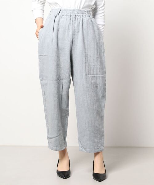 Samansa Mos2（サマンサ モスモス）の「麻綿ドビー織りパンツ（その他パンツ・レディース・ブラック/ベージュ/オフホワイト/ブルー・ﾌﾘ-）」の9枚目の写真