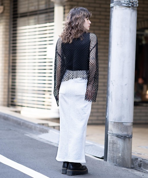 X-girl（エックスガール）の「LACE TANK TOP（タンクトップ・レディース・イエロー/ライトブルー/ブラック・M/S）」の9枚目の写真