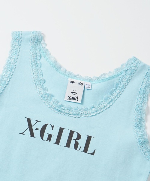 X-girl（エックスガール）の「LACE TANK TOP（タンクトップ・レディース・イエロー/ライトブルー/ブラック・M/S）」の14枚目の写真